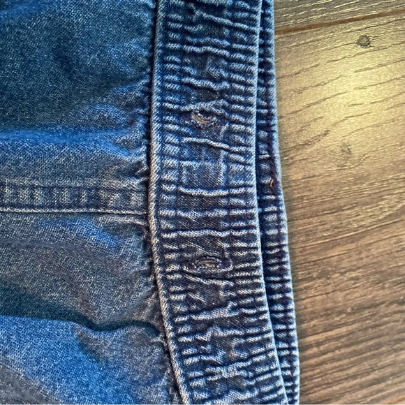 Vintage jean shorts mom style elastic waist denim shorts embroidered fish detail - Picture 11 of 11